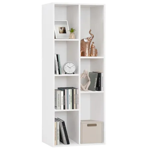 Image of ABOUT SPACE 5 ft Book Shelf - 7 Cubes Engineered Wood Book Rack Multipurpose Book Stand 