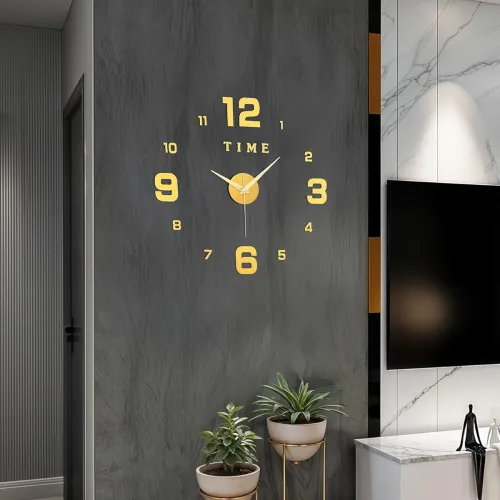 Image of ABOUT SPACE Acrylic DIY Wall Clock – Gold