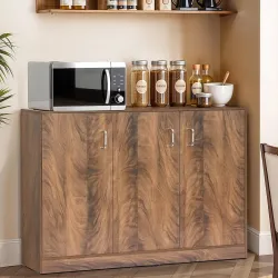 ABOUT SPACE Kitchen Storage Cabinet - 3 Door Sideboard
