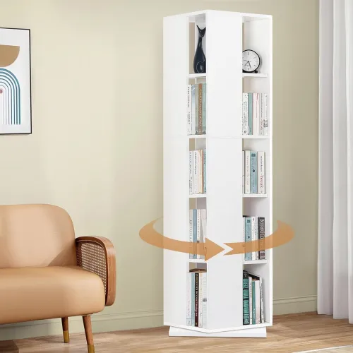 Image of ABOUT SPACE Rotating Book Rack for Home Library 5 Tier 