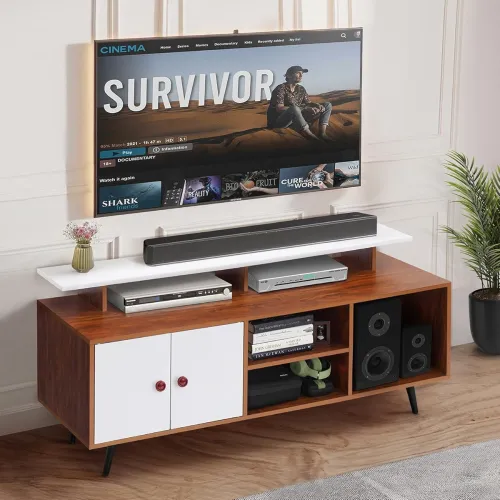 Image of ABOUT SPACE TV Unit - Engineered Wood DIY TV Stand 