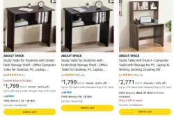 ABOUT SPACE Wooden Study Table at Upto 74% Discount
