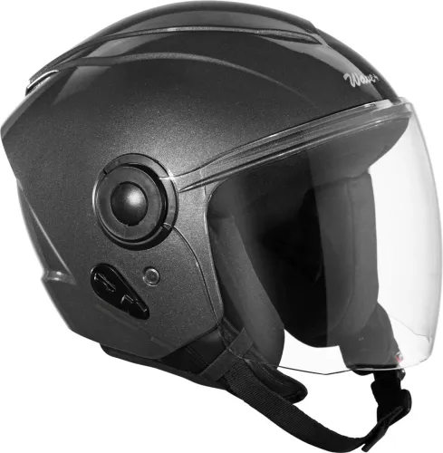Image of ABP Wave + ISI certified open face for men Motorbike Helmet (Grey)