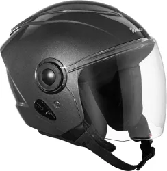 ABP Wave + ISI certified open face for men Motorbike Helmet (Grey)