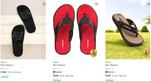 Image of Abros Men Slippers at Minimum 60% Discount
