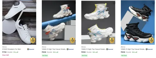 Image of Abros Men’s Casual Shoes at minimum 70% Disocunt