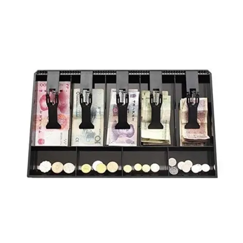 Image of ABS Plastic Cash Drawer Tray Money Storage Organizer for Cashier