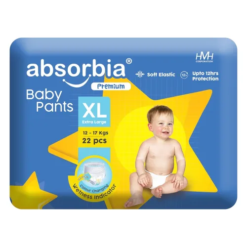 Image of Absorbia Baby Pant Diaper Extra Large (XL) 12–17 kg, 22s x Pack of 1