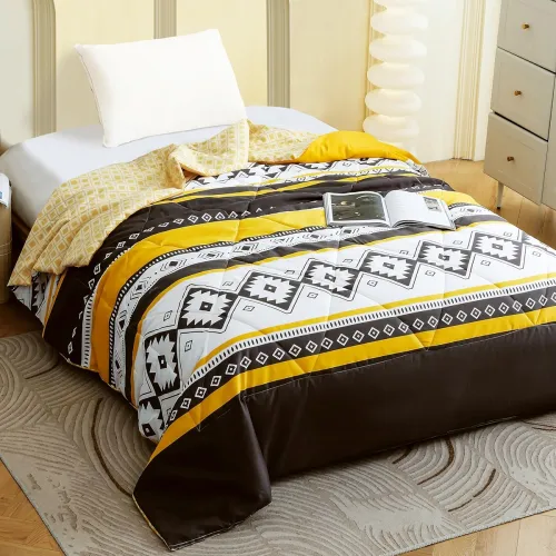 Image of Ac Comforter Single Bed Boho with Satin Finish 240 GSM AC Comforter