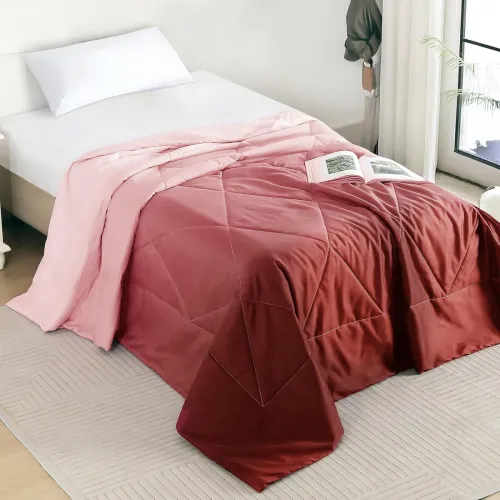 Image of Ac Comforter Single Bed Ombre with Satin Finish 240 GSM 
