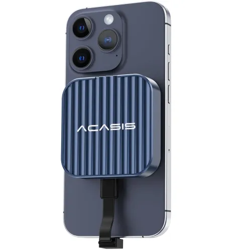 Image of ACASIS 2230 SSD Enclosure with Magnetic Suction for iPhone 15 Pro Max ProRes, 10Gbps USB C 3.2 Gen2, Aluminum M.2 NVMe S