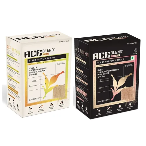 Image of Ace Blend Mix Pack of 8 DAILY 20G Premium Vegan Plant Protein Powder