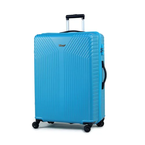 Image of ACEPACK GLX 78 cms Teal Hard Sided Check-in Size Luggage Trolley Bag for Travel Suitcase with 8 Spinner Wheels for Men a