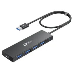 Acer USB Hub for Laptops 4-in-1, Multi USB 3.0 Port Hub Extension Adapter, Type A Splitter Extender for Keyboard, Mouse,