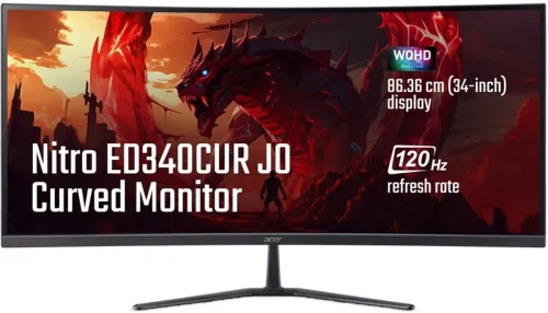 Image of Acer 87.0 cm (34 inch) Curved WQHD IPS Panel UM.CE3SS.001 Gaming Monitor