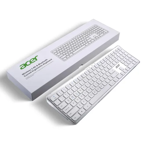 Image of acer Clearview Curved Transparent Wireless Rechargeable Keyboard 