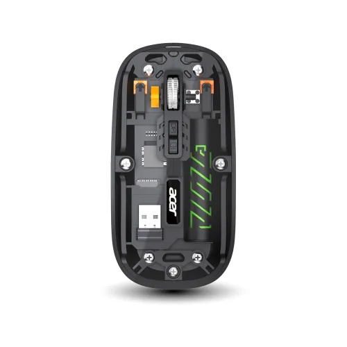 Image of Acer Clearview Wireless Mouse Dual Mode Bluetooth 5.2 & 2.4GHz Rechargeable 500mAh Battery