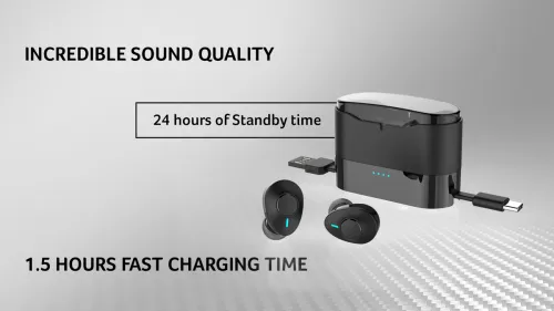Image of acer GP.HDS11.00K Stereo Earbuds with Type-C Port Bluetooth Headset (Black, True Wireless)