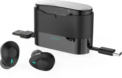 acer GP.HDS11.00K Stereo Earbuds with Type-C Port Bluetooth Headset (Black, True Wireless)