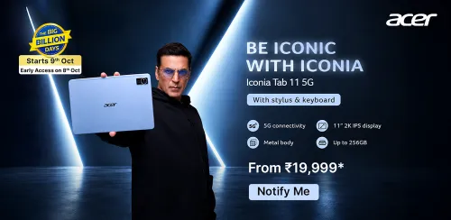 Image of Acer Iconia Tab 11 5G From ₹19,999 on Flipkart Big Billion Days Sale