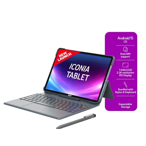 Image of Acer Iconia Tab11 with Stylus & Keyboard 11.45" 2.2K IPS Display, 450 Nit