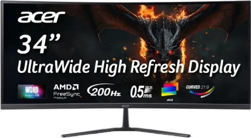Image of Acer Nitro ED0 Series 86.36 cm (34 inch) Curved UWQHD LED Backlit VA Panel