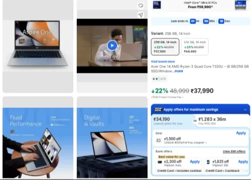 Image of Acer One 14 Ryzen 3 Laptop 8GB/256GB SSD