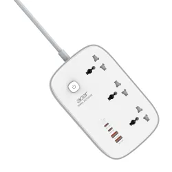 Acer PowerHub Core GaN Power Strip (3 AC, 4 USB, 65W PD)