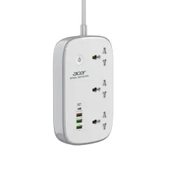 Acer PowerHub Smart | 3 AC Outlets, 4 USB Ports (1 Type-C,3 Type-A) | Wi-Fi Smart Power Strip, 2500W Output | App & Voic