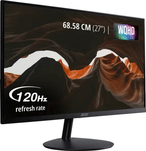 Image of Acer SA272 UG BLACK 68.58 cm (27 inch) WQHD LED Backlit IPS Panel with ZeroFrame Ultra-Thin (7.2mm) Design, Eye Care, HD