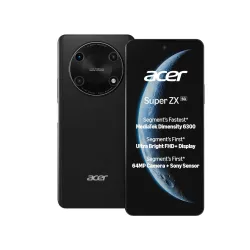 Acer Super ZX 5G (Carbon Black, 6GB RAM, 128GB Storage) | 120 Hz FHD+ Display | 5000 mAh Ultra-Thin Battery |