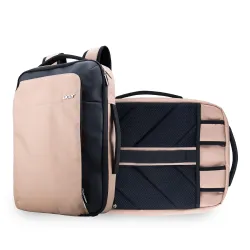 Acer Swift 2-in-1 Convertible 15.6 Inch Backpack | Sleek, Lightweight & Spacious Design | 11.5L Capacity | Convertible Design with Tuckaway & Removable Straps | Premium Metal Accents | (TAN)