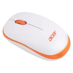 acer Wireless Mouse (1600 DPI/2.4 GHz Wireless Frequency / Optical Sensor/USB Dongle) | Color: White/Orange
