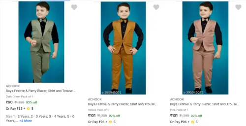 Image of Achook Kids' Ethnic Sets Starting At ₹90