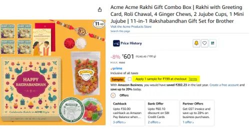 Image of Acme Acme Rakhi Gift Combo Box 