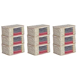 Acnos® Metallic Gold White Saree Cover (PO9)