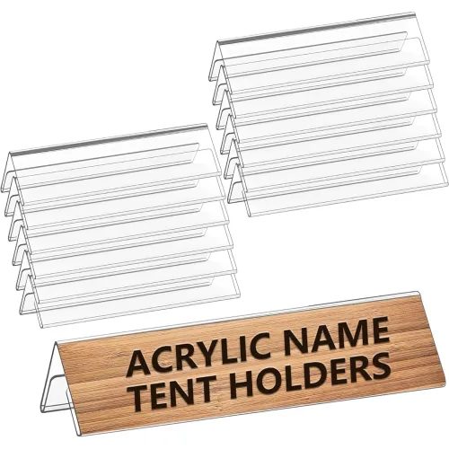 Image of Acrylic V Shaped 2 Sided Table Desktop (pack of 5)