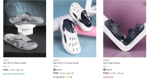 Image of Action Men’s Sandals & Floaters upto 82% Discount