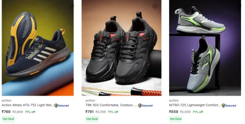 Image of Action Mens Sports Shoes At Minimum 70% off