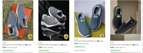 Image of action Men’s Sports Shoes at minimum 73% Discount