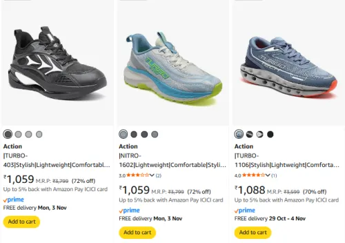 Image of Action Shoes at Minimum 70% Discount
