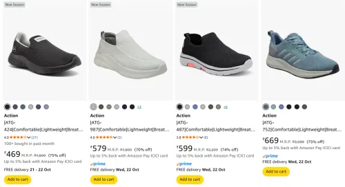Image of Action Shoes at minimum 70% Discount