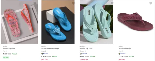 Image of Action Women's Flip Flops upto 80% Discount