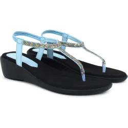 Action Women's Suede Ankle Strap Sandals| Black with Gold Chevron Pattern| Stiletto Heel_Black