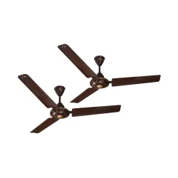 ACTIVA Apsra 1200mm Ceiling Fan (Pack of 2) | 390 RPM High Speed | BEE 1 Star Rated | Anti-Dust Coating | Energy Efficient Motor | Brown | 2 Year Warranty