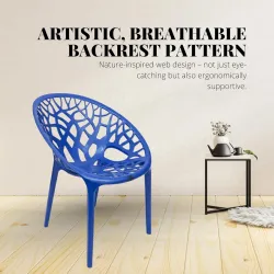 activa Crystal Plastic Arm Stackable Chair for Home