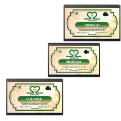 Activated Charcol Face & Body Handmade Soap 125 gm (Pack of 3) (3 x 125 g)