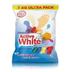 Active White Detergent Washing Powder, 7 kg Ultra Pack | Laundry Detergent | Removes Tough Stains | High Efficiency | Superior Cleaning | Power Boosters
