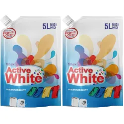 Active White Liquid Detergent - 5L Mega Pack | Lavender Fragrance | Front Load & Top Load Machine Wash & Bucket Wash Exp