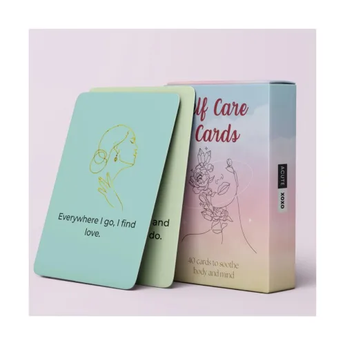 Image of Acute Xoxo Adult 40 Creative Thinking Self Care Affirmation Cards